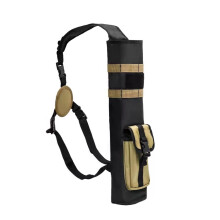 Tactical Archery Quiver Heavy-Duty Oxford Waterproof, Adjustable Shoulder And Crossbody, Khaki For Hunting & Competition