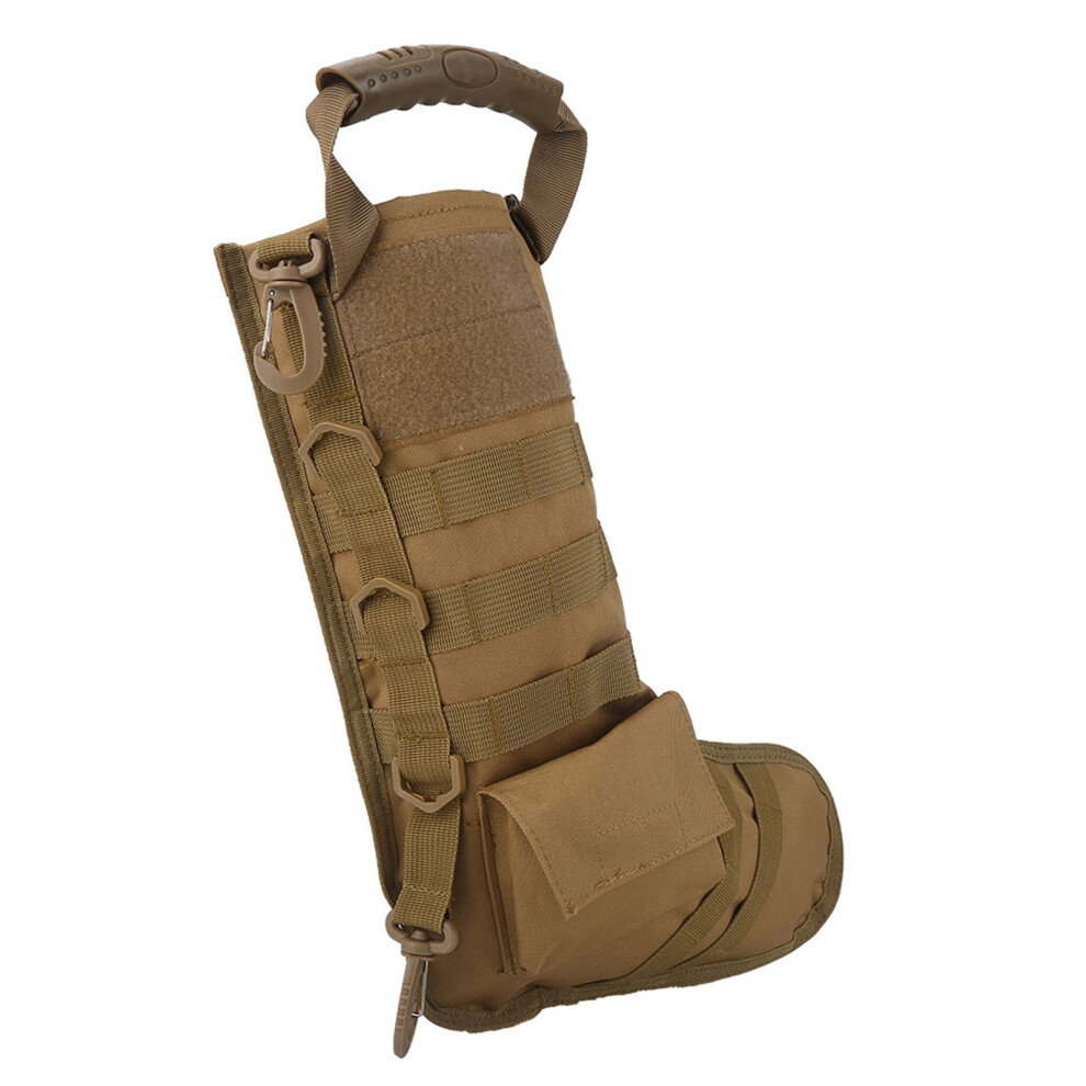 Khaki Nylon Outdoor Military Tactic Christmas Stocking Storage Pouch Durable 8481352842708