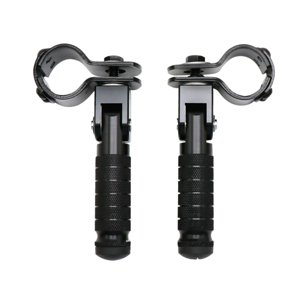 Motorcycle Foot Rest Folding Aluminium Pegs Cnc Pedal Set For Passenger Rear Frame Bite Pedals Black 9016109316172