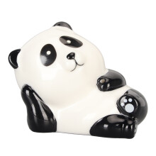 Weiße Porzellan-Panda-Tempelräuchergefäß, 8,4x7x6cm, Süßes realitätsnahes Relief-Display
