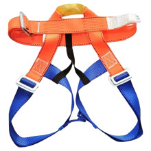 Rock Climbing Harness Half Body Safety Belt, Adjustable Straps, Thick Padding, Polyester Multicolor