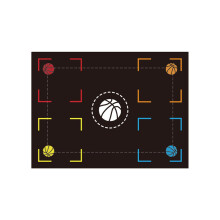 Basketball Footstep Mat Indoor Training Soundproof Mat For Skill Development Kids Basketball Practice Mat