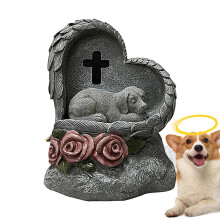 Memorial Stones Pets Solar Powered Pet Memorial Stone Pet Grave Stone Dog Headstone Cat And Dog Garden Decor