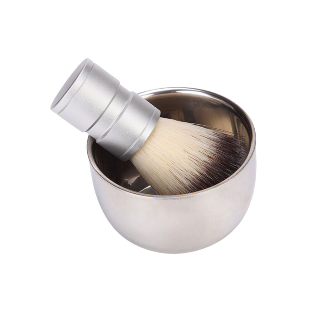 Photos - Beard & Moustache Care Professional Shaving Brush And Stainless Steel Soap Bowl Set For Home