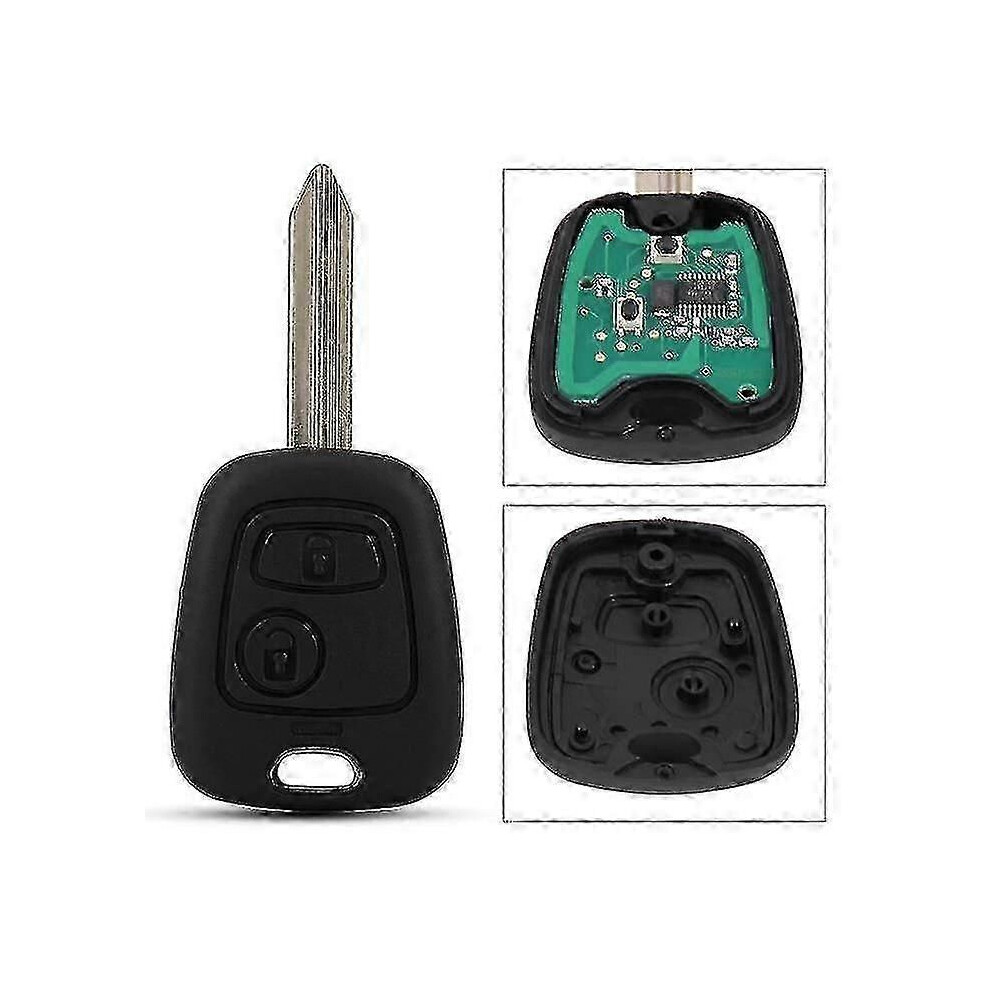 Citroen Saxo Picasso Xsara Berlingo Car Key Fob 2 Buttons 433Mhz Id46 Remote Replacement 9152359594264