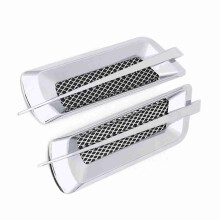 Universelles Autoscheinwerfer-Lüftungsgitter-Abdeckung 2 Stück Silber Kunststoff-Mesh-Schutz