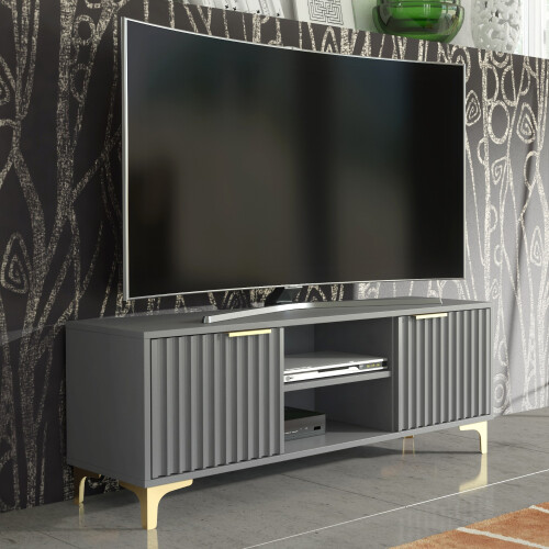 Creative Furniture Tide Crest 120cm TV Unit Gold - Dark Grey