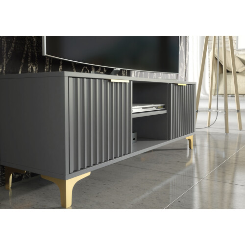 Creative Furniture Tide Crest 120cm TV Unit Gold - Dark Grey 2