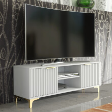 Tide Crest 120cm TV Unit Gold - Modern Fluted Design