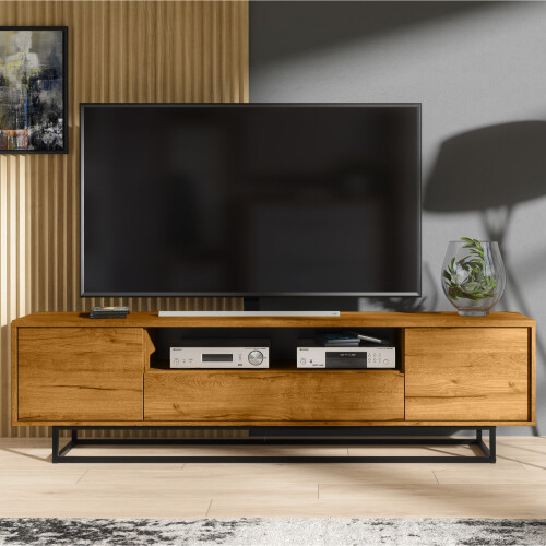 Creative Furniture Rift Loft 200cm TV Unit 200cm - Oak