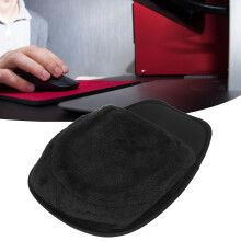 USB Heated Plush Mouse Pad 29x21cm with Wristguard for Work & Gaming