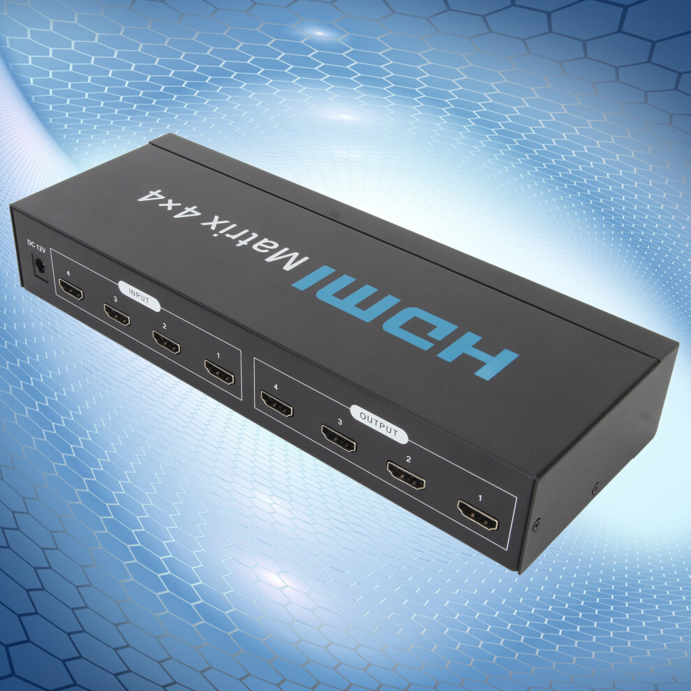 HDMI Switcher 4x4 4K 30Hz with Remote, Aluminum 252x93x42mm-image-OPC-PKZ5GCR-NEW