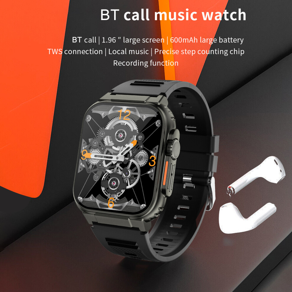 A70 1.96" Ip68 Waterproof Smartwatch With 600Mah Battery & Fitness Tracker 4371352873380