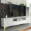 Creative Furniture Tide Crest 200cm White TV Unit Gold - Modern Fluted Design 1