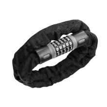 1.2M Heavy Duty Bike Lock Resettable Combination Chain Lock For Motorbike Gate Fence And Garage Black And Gray