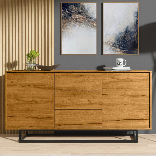 Creative Furniture Vista Loft 140cm Sideboard - Oak