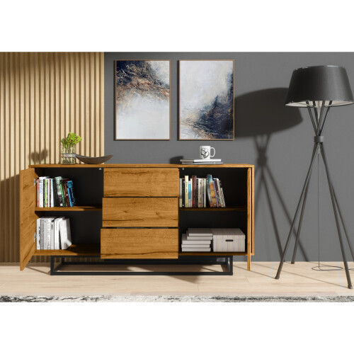 Creative Furniture Vista Loft 140cm Sideboard - Oak 2