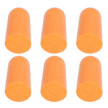 6pcs Orange Soft Noise Cancelling Foam Earplugs for Hearing Protection