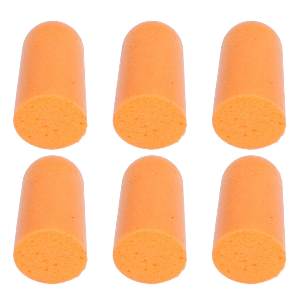 6Pcs Orange Soft Noise Cancelling Foam Earplugs For Hearing Protection 4661352891140