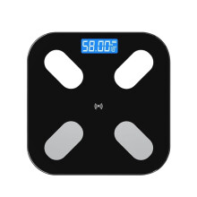 Weight Scale Intelligent Body Fat Scale Rechargeable Digital Bathroom Scale 26x26 cm Black Home Use