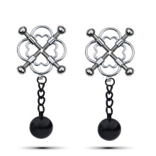 Flower SM Toys Nipple Clamps For Women, Non-Piercing Bondage Sex Toy, Flower Design Nipple Cuffs