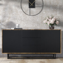 Vista Loft 140cm Sideboard - Rustic & Black