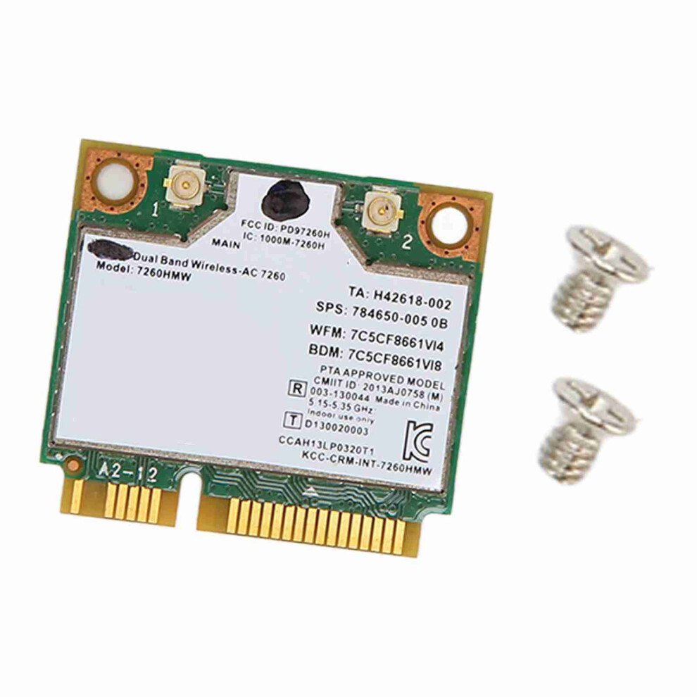 7260Hmw Mini Pcie Network Card 1200Mbps Dual Band Wifi For Laptops 8761352896049