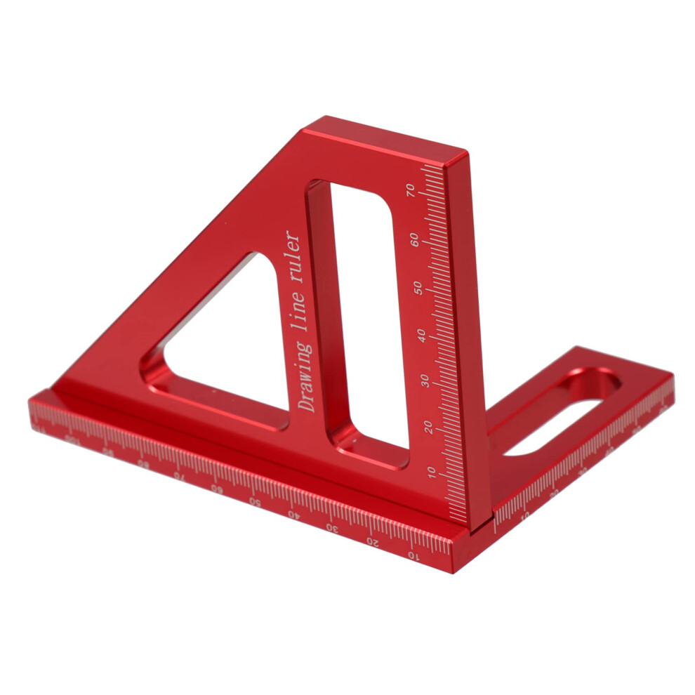 90Degree Ruler Block Aluminum Miter Measuring Tool For Woodworking Multifunction Edge Ruler 9354506188108