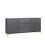 Creative Furniture Tide Crest 140cm Dark Grey Sideboard Gold - Modern Fluted Design 8