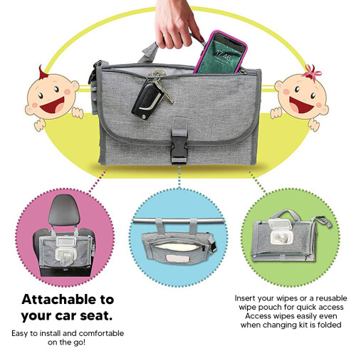 Waterproof Detachable Change Pad with Multi-Function Shoulder Strap for Babies 2