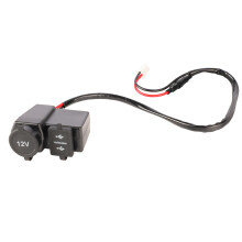 Motorrad-USB-Ladegerät 4,2A Dual-USB, Spannungsanzeige, 7x7x3cm