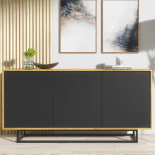 Halo Loft 160cm Sideboard - Oak & Black