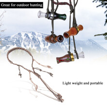 Tragbare Nylon-Entenrufer-Lanyard Braid Paracord für die Jagd (Khaki + CP-Tarnmuster)