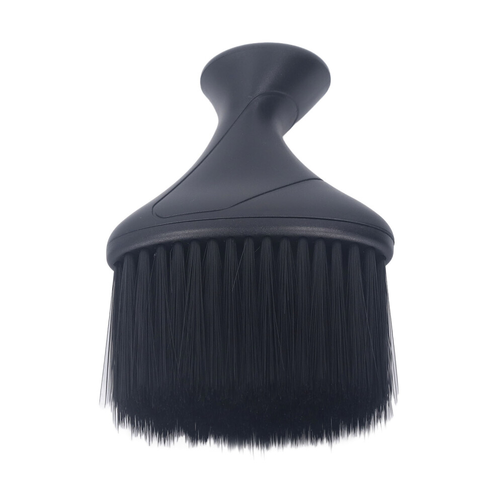 Unisex Black Premium Abs Barber Neck Duster Brush With Elastic Nylon Bristles