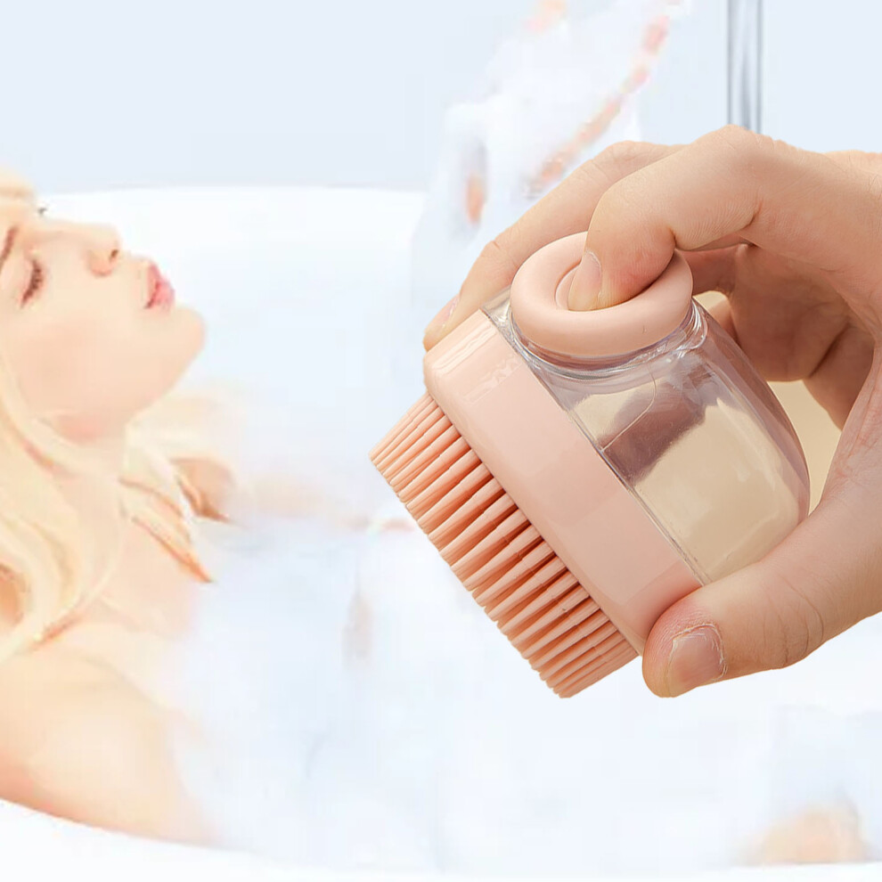 Silicone Body Scrubber with Dispenser â Exfoliating Shower Brush for Women Men Pets