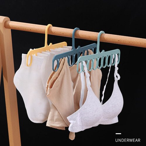 9-Loch grüner Kleiderbügel-Schrank-Organizer 2