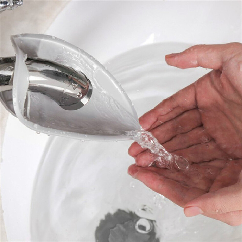 Silicone Faucet Extender Spout Wash Helper For Sink Handle Grey