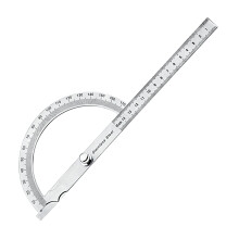 Protractors 0-180 Degree Stainless Steel Finder Ruler Essential- Machinist Tool For Students Classroom Use Machinist