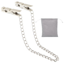Stainless Steel Nipple Clamps With Chain Weighted Pressure, Non-Piercing Nipple Clip Clamps Jewelry Breast Clip