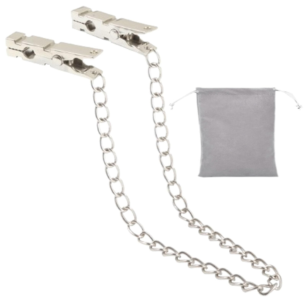 Stainless Steel Nipple Clamps With Chain Weighted Pressure, Non-Piercing Nipple Clip Clamps Jewelry Breast Clip