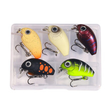5Pcs Small Fishes Fishing Lures Topwater Crankbait Wobblers Artificial Baits For Freshwater