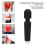 USB Charging Mini Wand Massager 20 Modes Black Waterproof 3