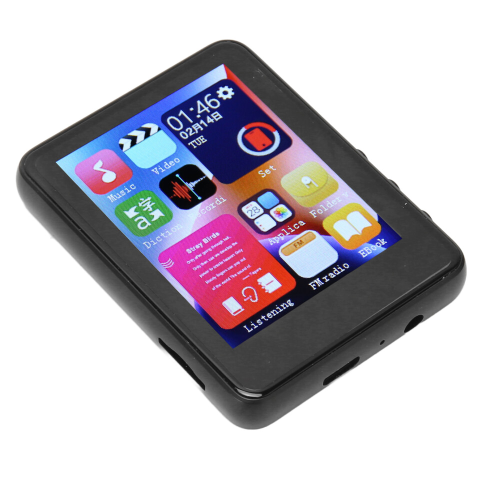 2.4In Hd Touch Mp3 Player 4Gb, Bluetooth 5.0, Fm Radio & Voice Recorder Black 8371352947094