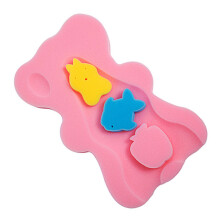Baby-Badewannenschwammmatte Pink, 50,5x31x4,5cm, Weich & Rutschsicher