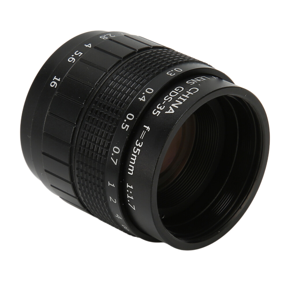 35Mm F1.7 Manual Focus Lens For C Mount Cameras, Black 5021352982887