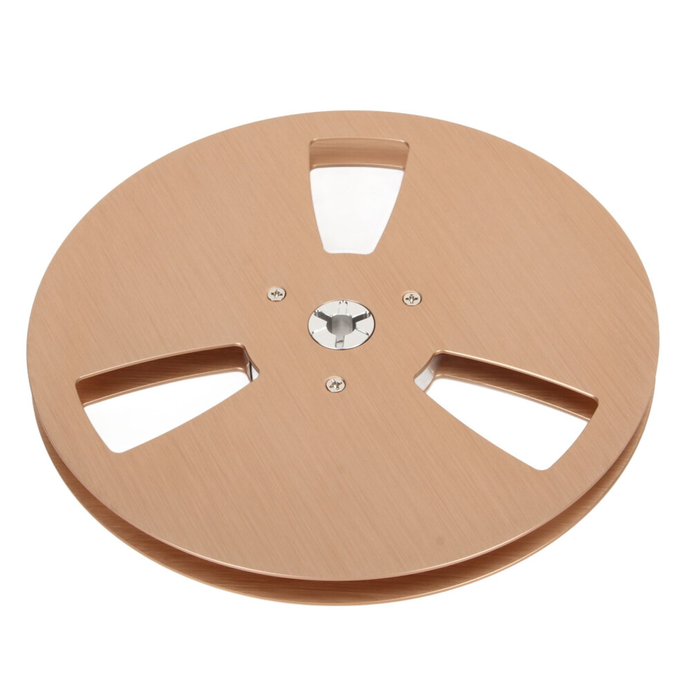 7 Inch Aluminum Alloy Empty Reel 1/4In Universal Recording Takeup Reel Gold 7601352983541