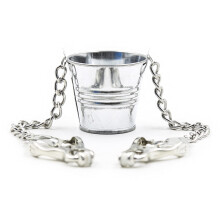 Nipple Clamps For Women - Decorative Bucket Design, Adjustable Nipple Grippers, BDSM Sex Toy