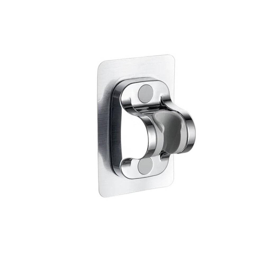 Universal Showerhead Holder Wall-Mounted Punch-Free Self-Adhesive Adjustable Chrome Finish Shower Bracket 9354506190965