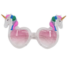 Unicorns Heart Glasses Photo Booth Prop Rainbow Themed Eyeglasses With Hard Shell Case Stand And Strap