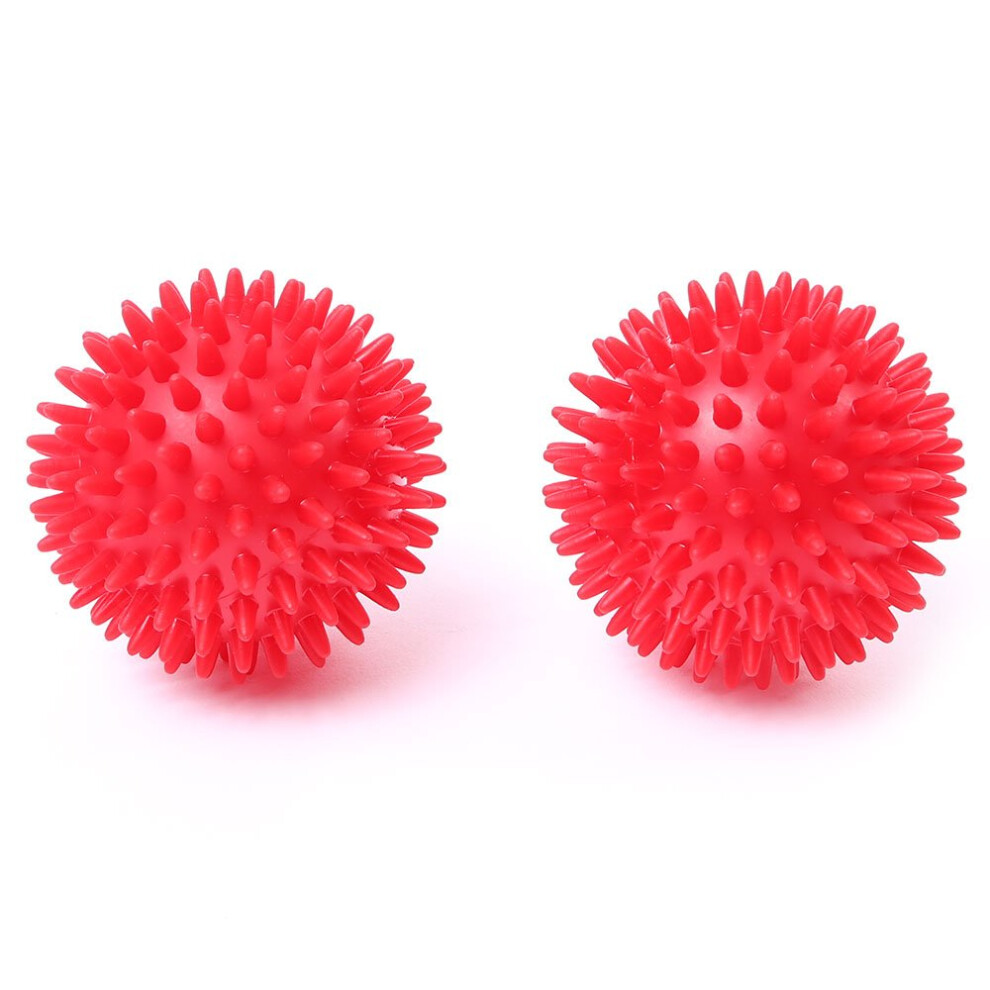 8cm Hard Spiky Massage Balls 2 Pack - Trigger Point, Deep Tissue, Myofascial Release, Stress Relief